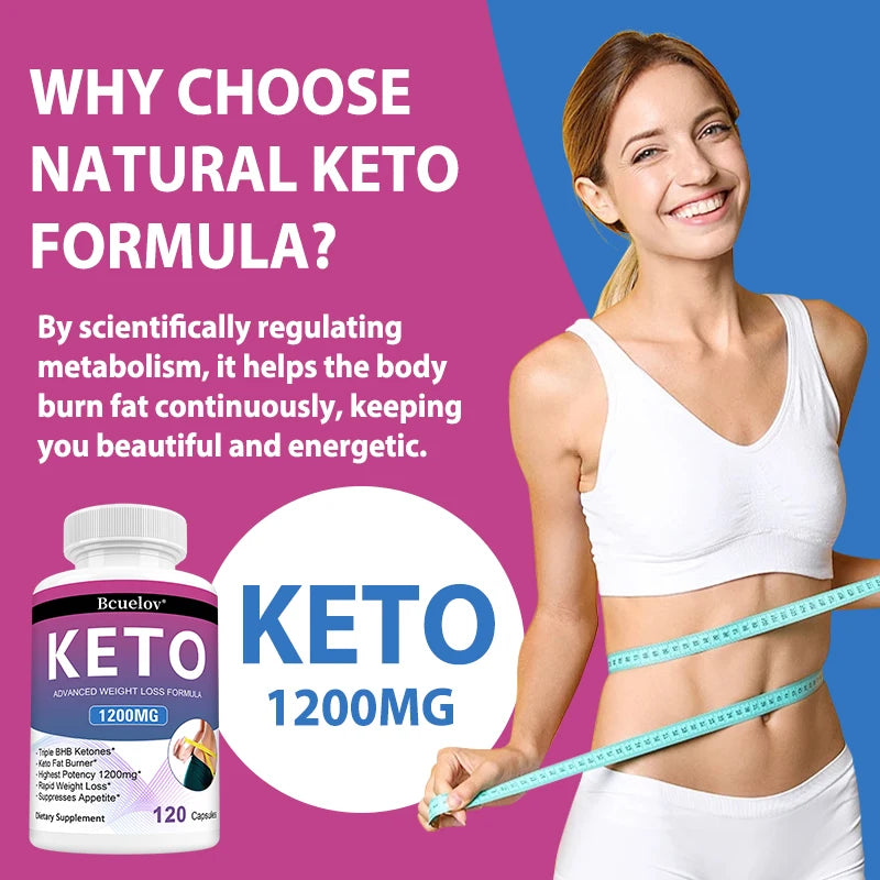 Keto Supplement, 120 Capsules, Supports Keto Diet, for Men and Women, Weight Management, Energy Support, Appetite Control