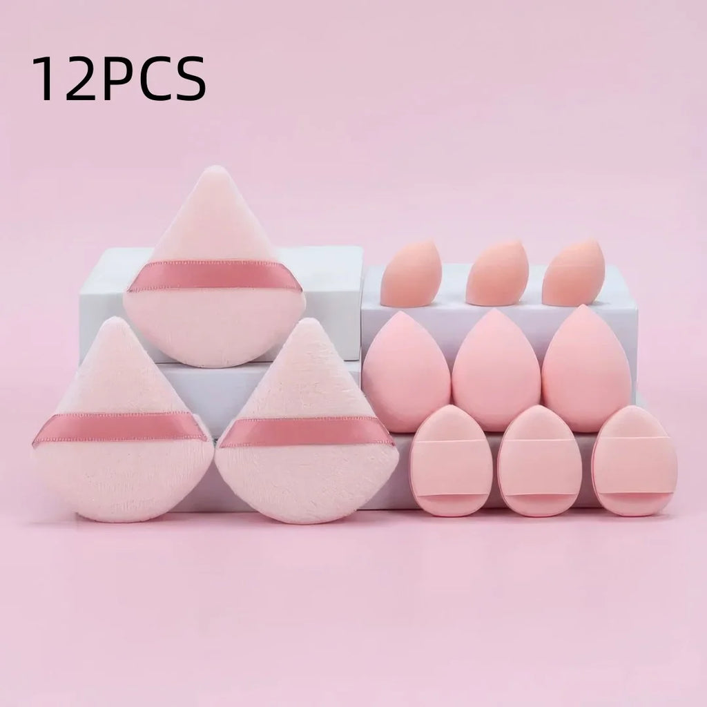 12pcs Makeup Sponge Egg Beauty Sponge Soft Makeup Powder Puff Foundation Sponge Powder Puff Women Makeup Accessories Beauty Tool
