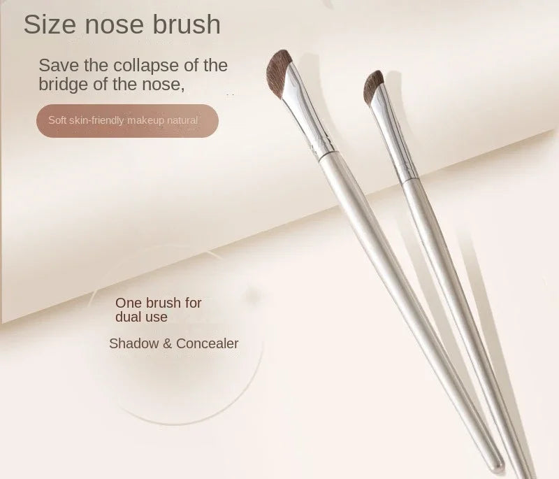 Nose Contour Brush Flat Nose Contour Brush Angled Contour Makeup Brush Natural Hair Angled Contour Shadow Smudge Makeup Brushes
