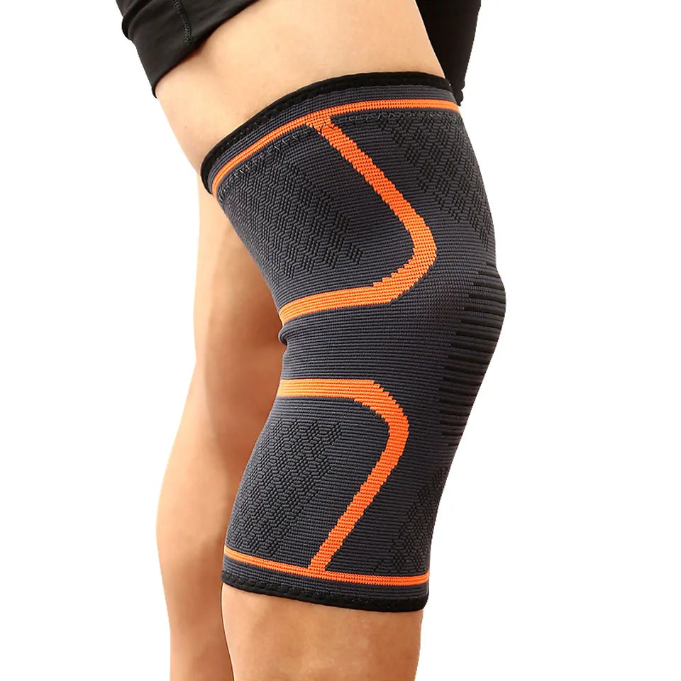 2Pcs Elastic Knee Pads Fitness Knee Support Braces Elastic Nylon Sport Compression Knee Pad Sleeve for Basketball Volleyball