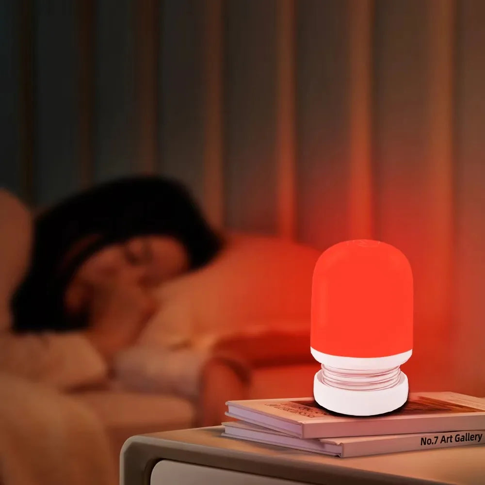 620-630nm Red Color Night Light Sleeping No Blue Melatonin - Boosting USB Rechargeable Brightness Sleep Lamp Portable Eye-care