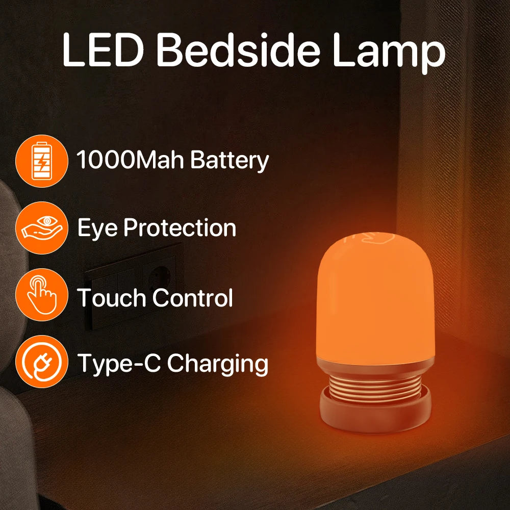 620-630nm Red Color Night Light Sleeping No Blue Melatonin - Boosting USB Rechargeable Brightness Sleep Lamp Portable Eye-care