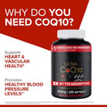 Ultra CoQ10 100mg Softgels, 3x Better Absorption, Antioxidant for Heart Health & Energy, Coenzyme Q10 Vitamins and Supplements