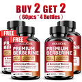 Berberine Capsules, Support Blood Sugar, Heart, Metabolic, Digestive Health, Weight Management, Liver Detox, Antioxidant, Immune