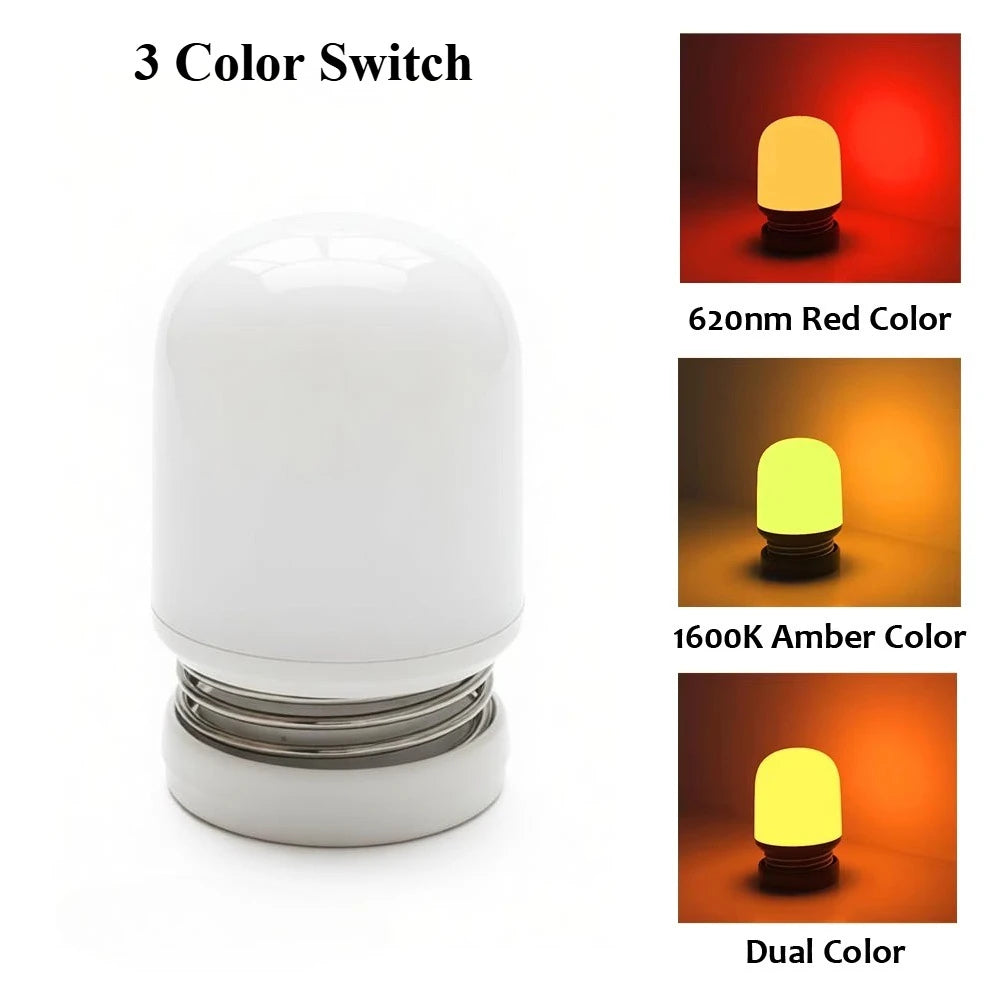 620-630nm Red Color Night Light Sleeping No Blue Melatonin - Boosting USB Rechargeable Brightness Sleep Lamp Portable Eye-care