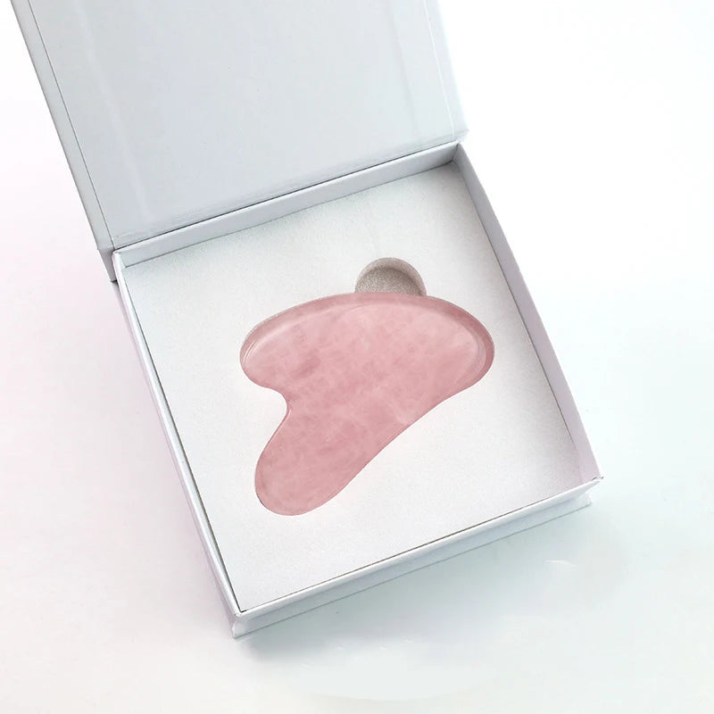 Gua Sha Natural Stone Quartz Jade Massage Roller Faical Massage Tools for Face Board Acupoint Eye Care Body SPA Massager