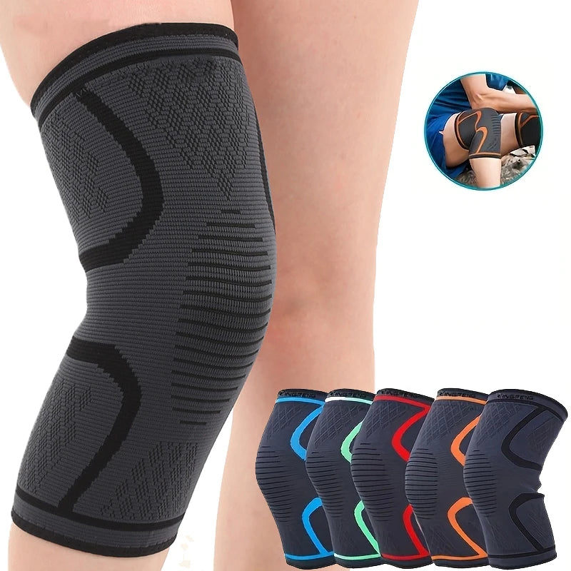 2Pcs Elastic Knee Pads Fitness Knee Support Braces Elastic Nylon Sport Compression Knee Pad Sleeve for Basketball Volleyball