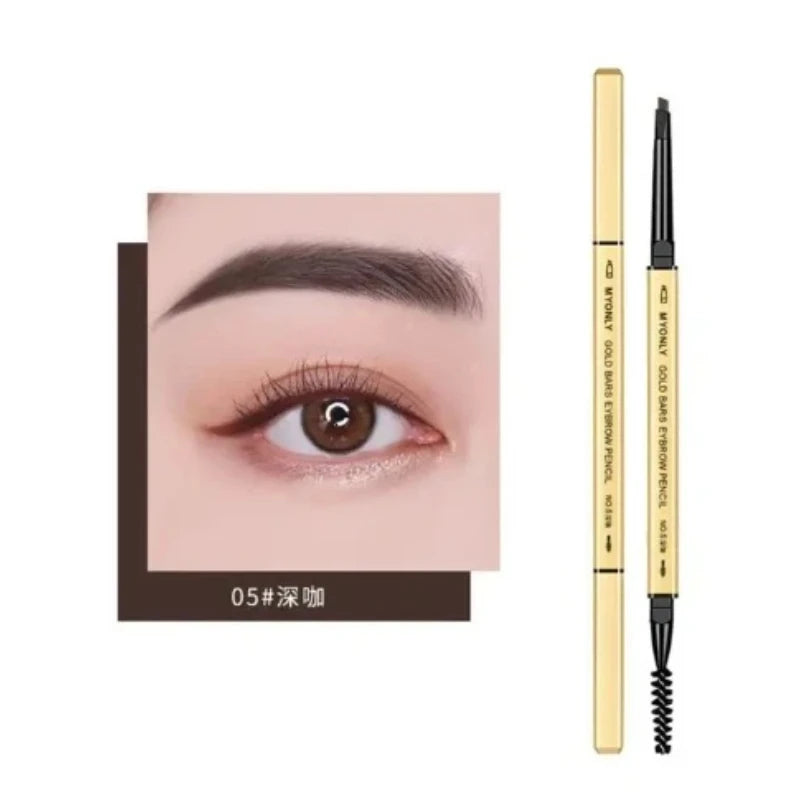 1Pc Dark Coffee Eyebrow Pencil With Brush Long Lasting Waterproof Black Gray Eyebrow Tattoo Pen Makeup Eye Brow Tint Sobrancelha