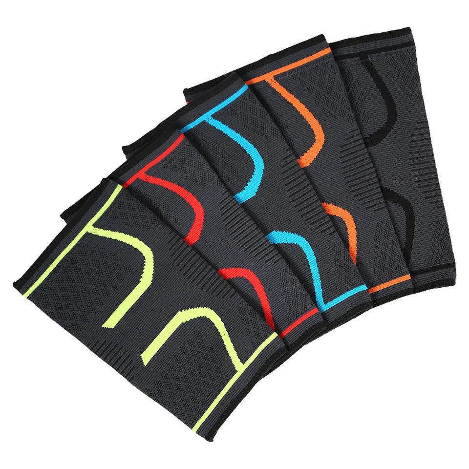 2Pcs Elastic Knee Pads Fitness Knee Support Braces Elastic Nylon Sport Compression Knee Pad Sleeve for Basketball Volleyball