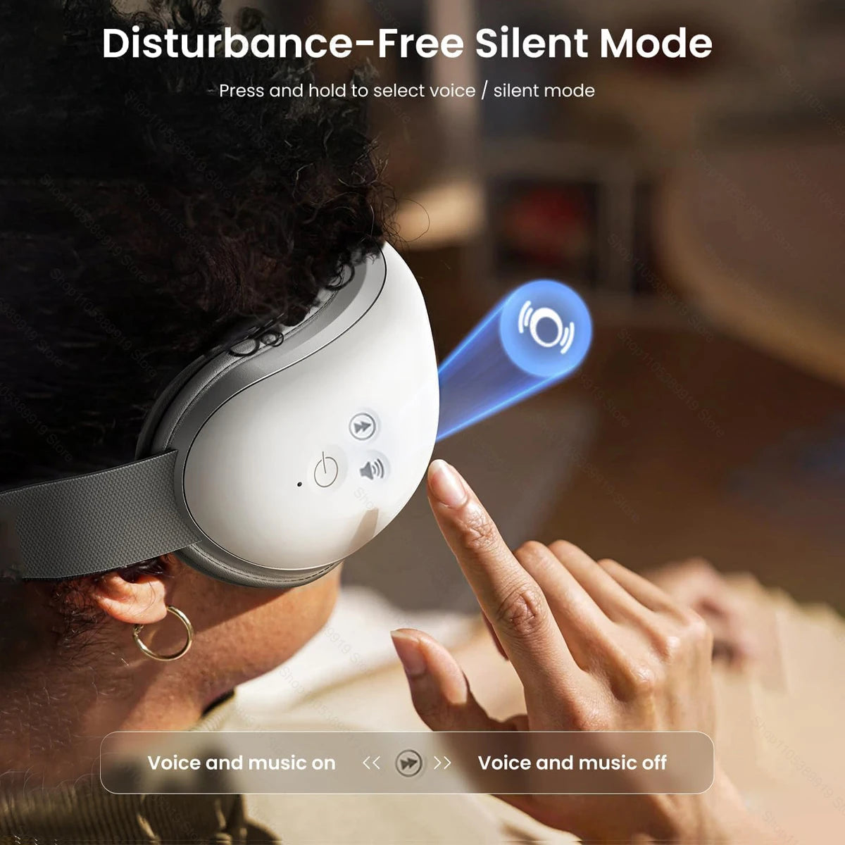Heated Smart Vibration Eye Massager Airbag Compress Eye Care Instrument Bluetooth Music Eye Massage Sleepping Mask Relax Fatigue