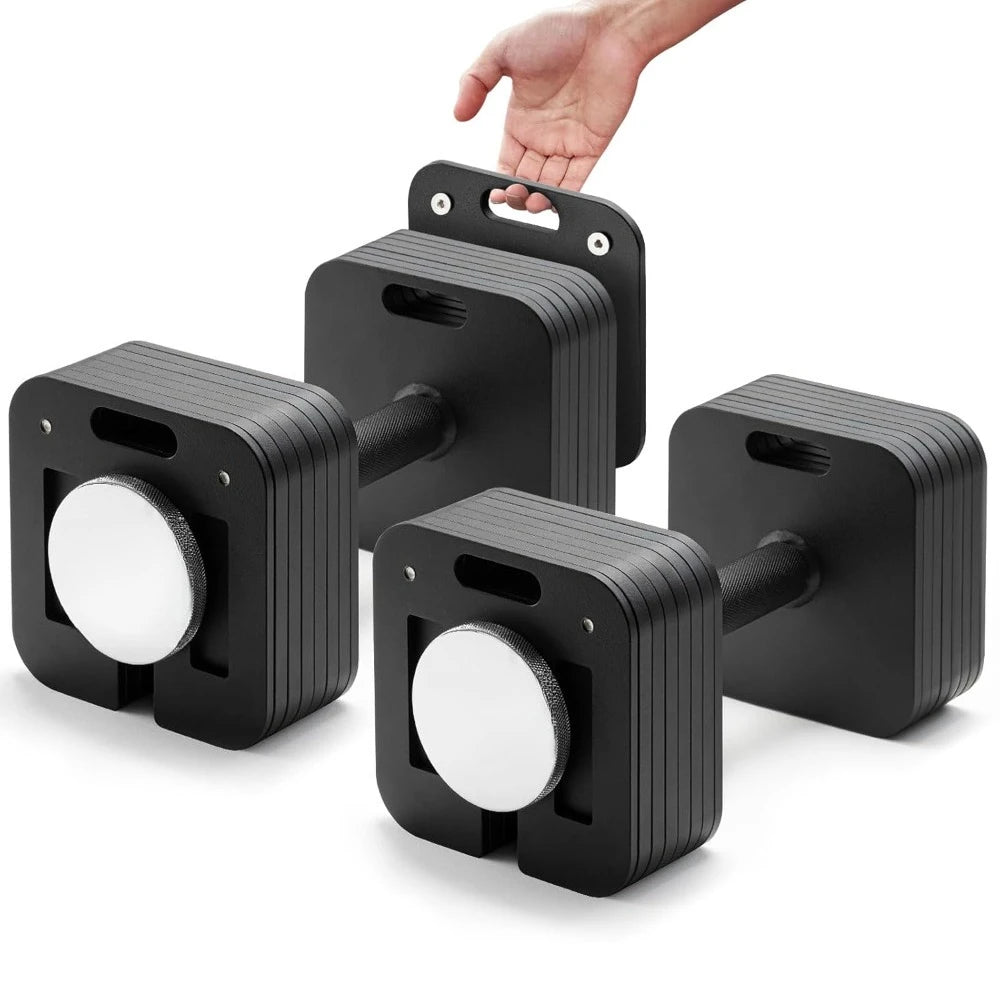 Adjustable Dumbbell Set, 10-50/80lb, 5lb Increments, Quick-Lock Square Weight Dumbbells for Home Gym Fitness, Customized