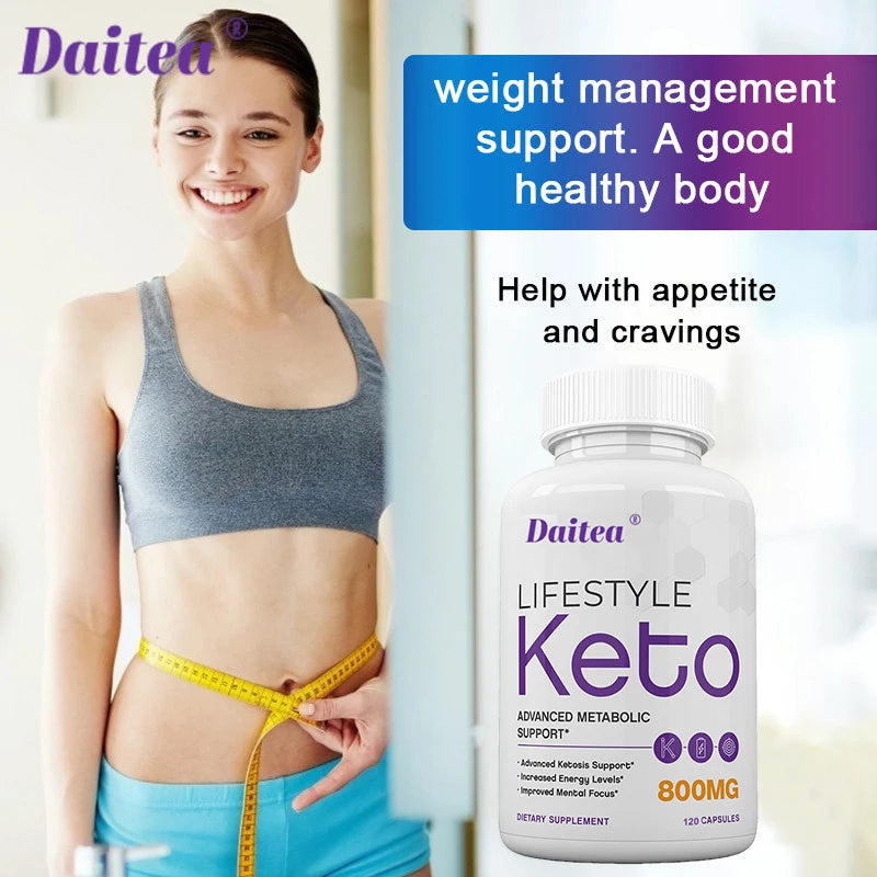 Keto BHB Capsules, Thermogenic Fat Burner, Weight Management, Appetite Suppressant, Metabolism & Energy Boost for Men & Women