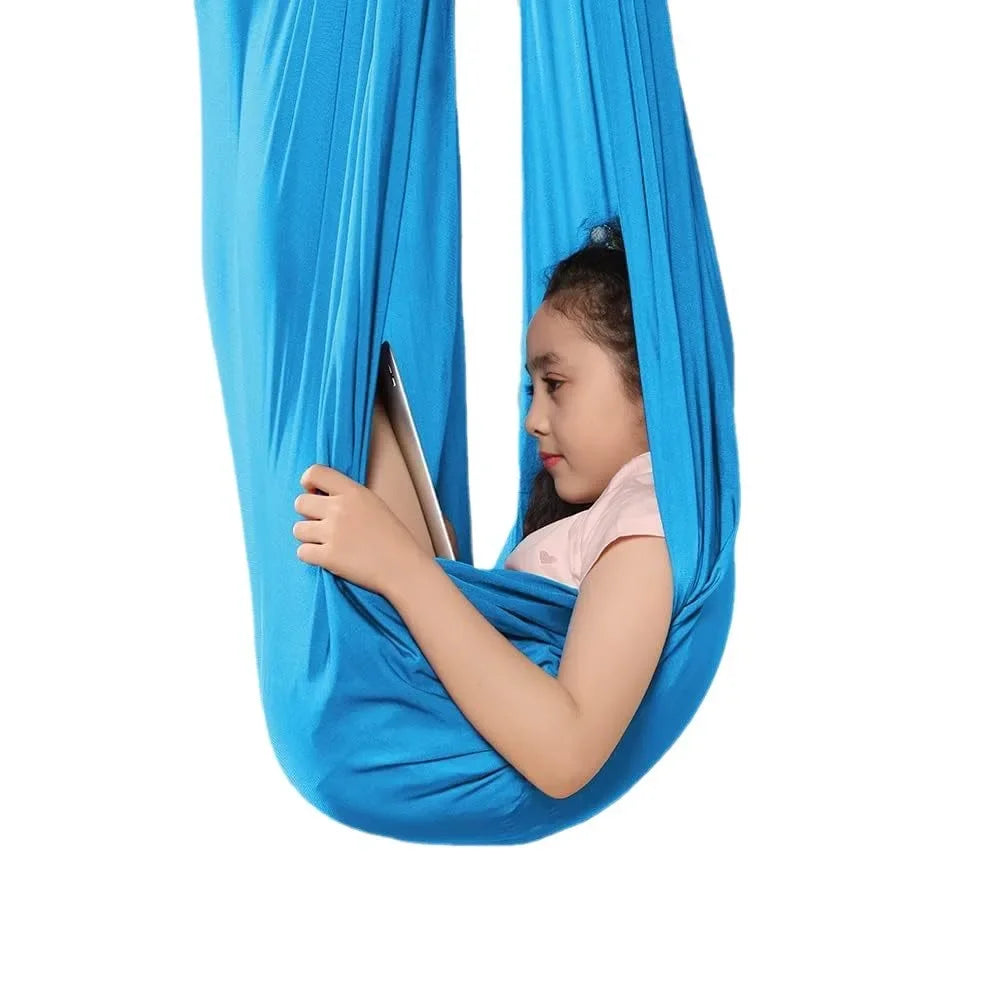 150x280cm Swing Hammock Elastic Indoor Hanging Bed Complete Accessories Anti Gravity Yoga Fitness Pilates Equipment Kids Adults