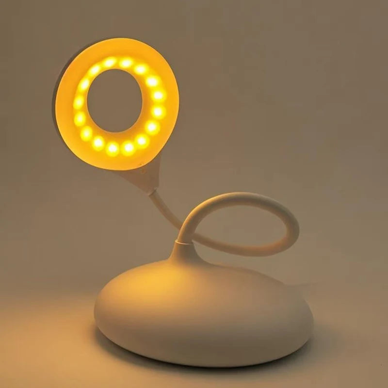 No Blue Desk Lamp 1600K 600nm Eye-Care Rechargeable Table Reading Light Touch Control Flexible Gooseneck with Standing Base