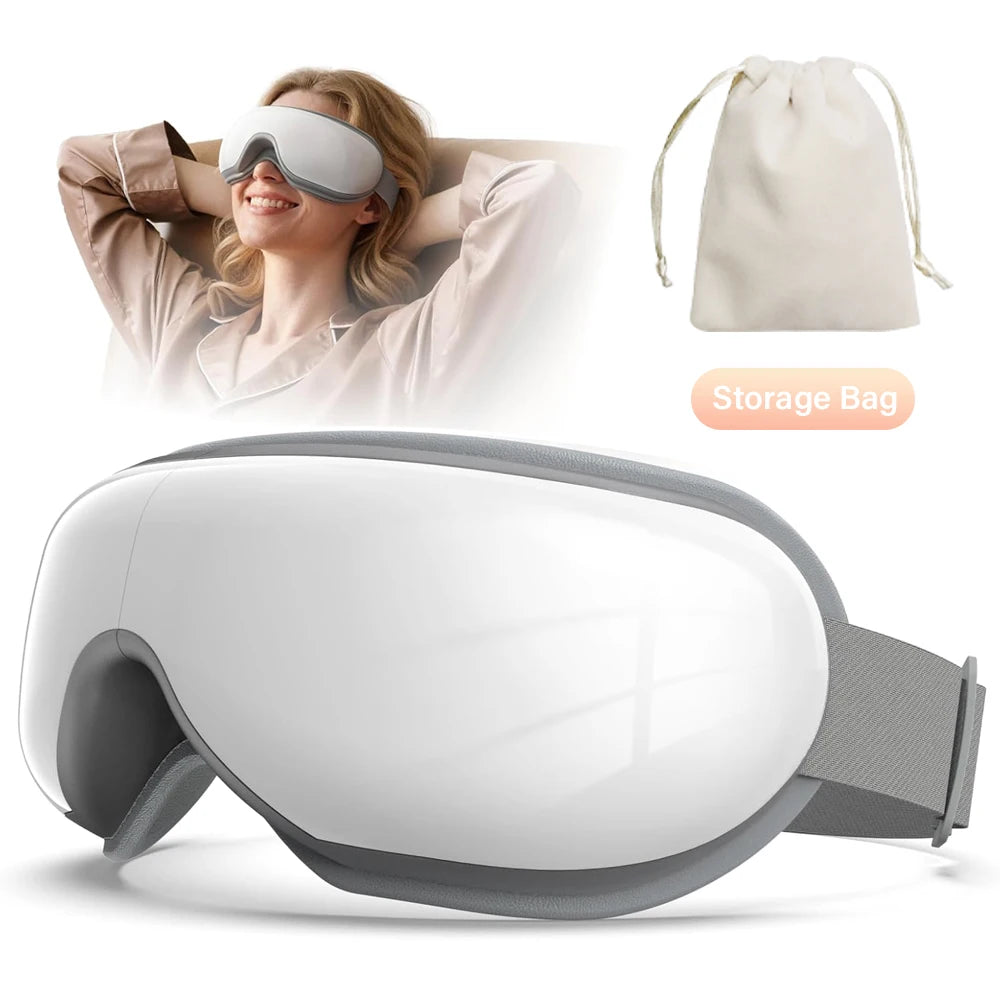 Heated Smart Vibration Eye Massager Airbag Compress Eye Care Instrument Bluetooth Music Eye Massage Sleepping Mask Relax Fatigue