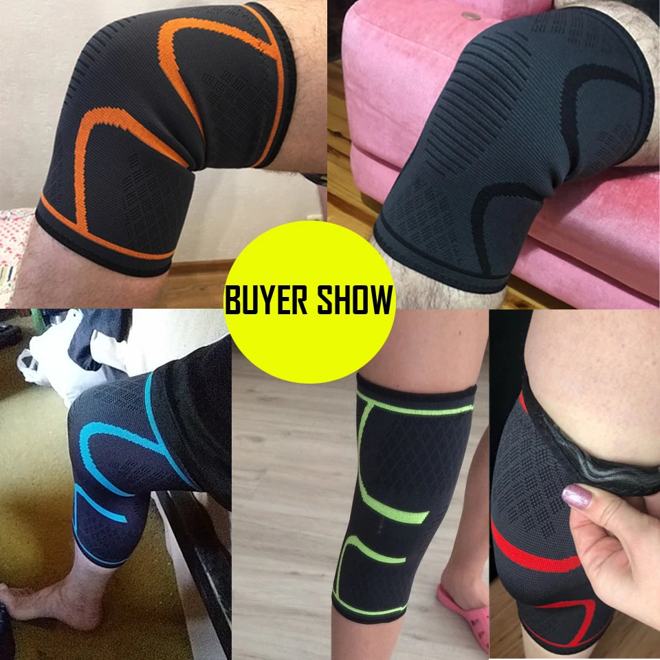 2Pcs Elastic Knee Pads Fitness Knee Support Braces Elastic Nylon Sport Compression Knee Pad Sleeve for Basketball Volleyball