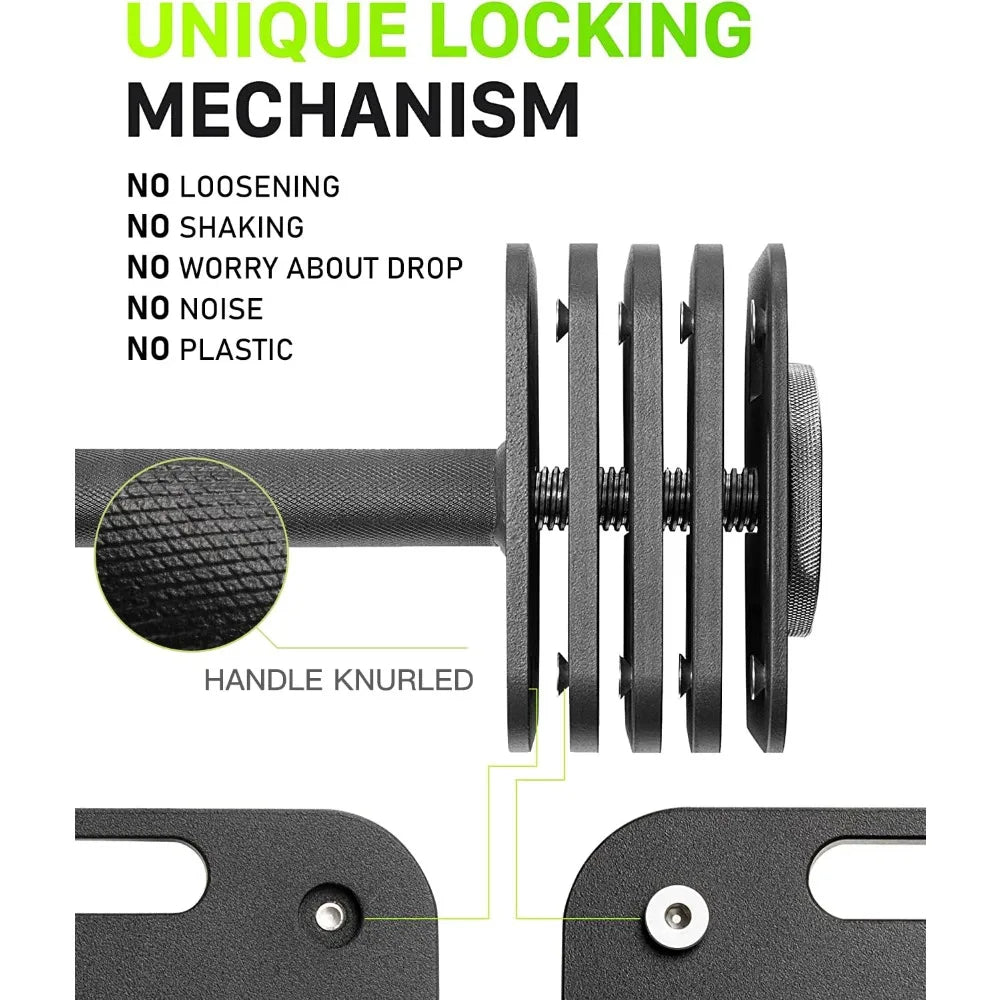 Adjustable Dumbbell Set, 10-50/80lb, 5lb Increments, Quick-Lock Square Weight Dumbbells for Home Gym Fitness, Customized
