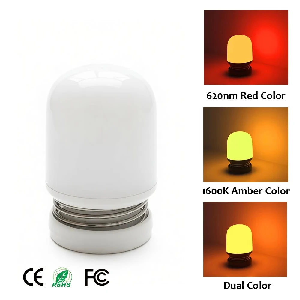 620-630nm Red Color Night Light Sleeping No Blue Melatonin - Boosting USB Rechargeable Brightness Sleep Lamp Portable Eye-care